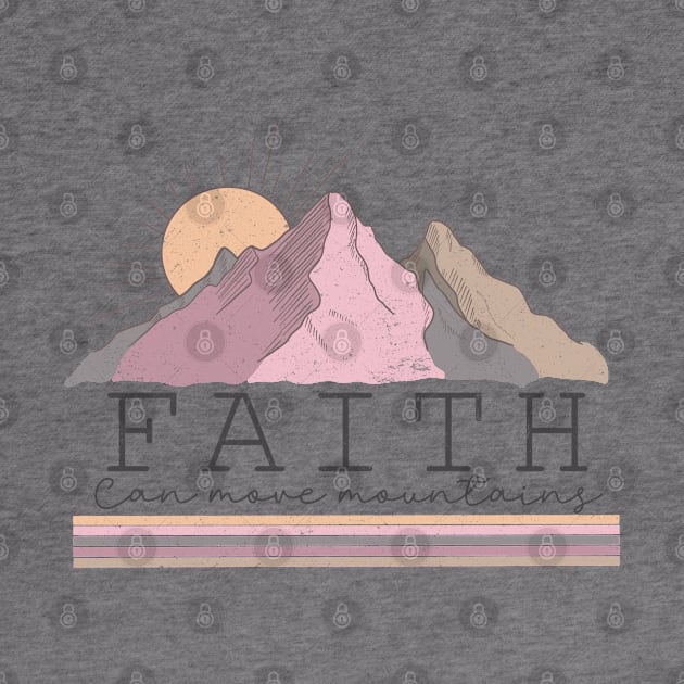 Faith Can Move Mountains Christian Quote by Mastilo Designs